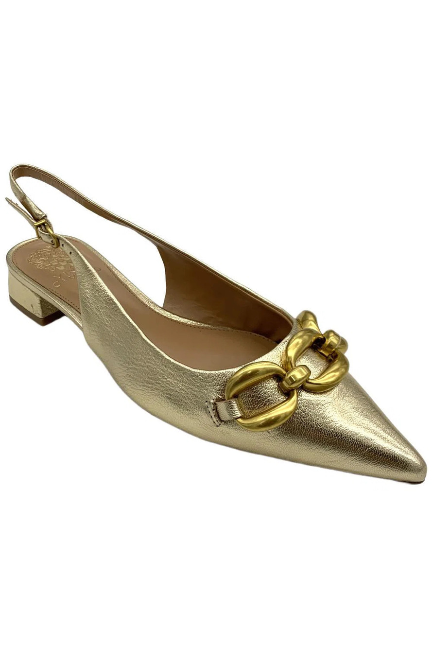 Vince Camuto Women's Valiey Slingback Heel Pumps Egyptian Gold - Medium